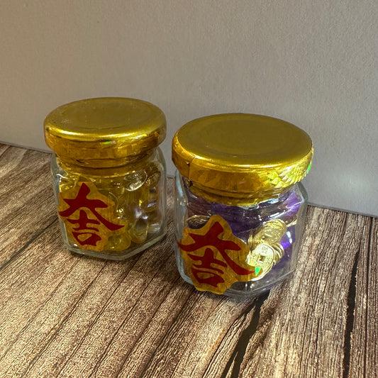 財運瓶 金運UPの風水アイテム 金色と紫の2個セット(財瓶 / tài bình / 瓶 tài lộc)