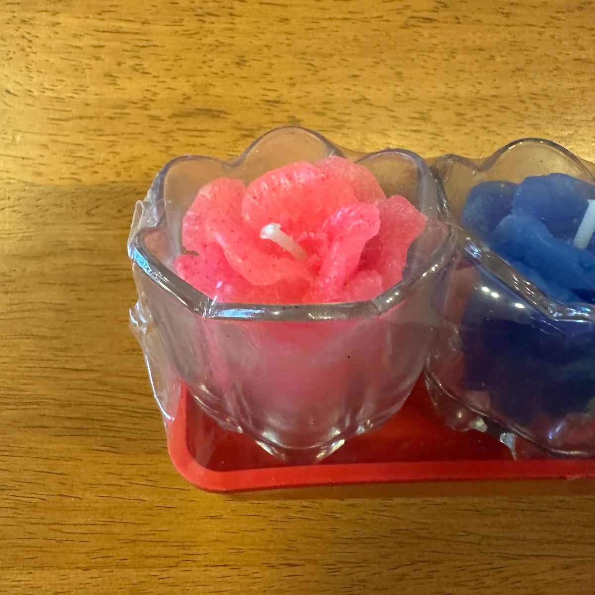 蓮華の花のろうそく5個セット　仏具　蝋燭　ベトナム雑貨