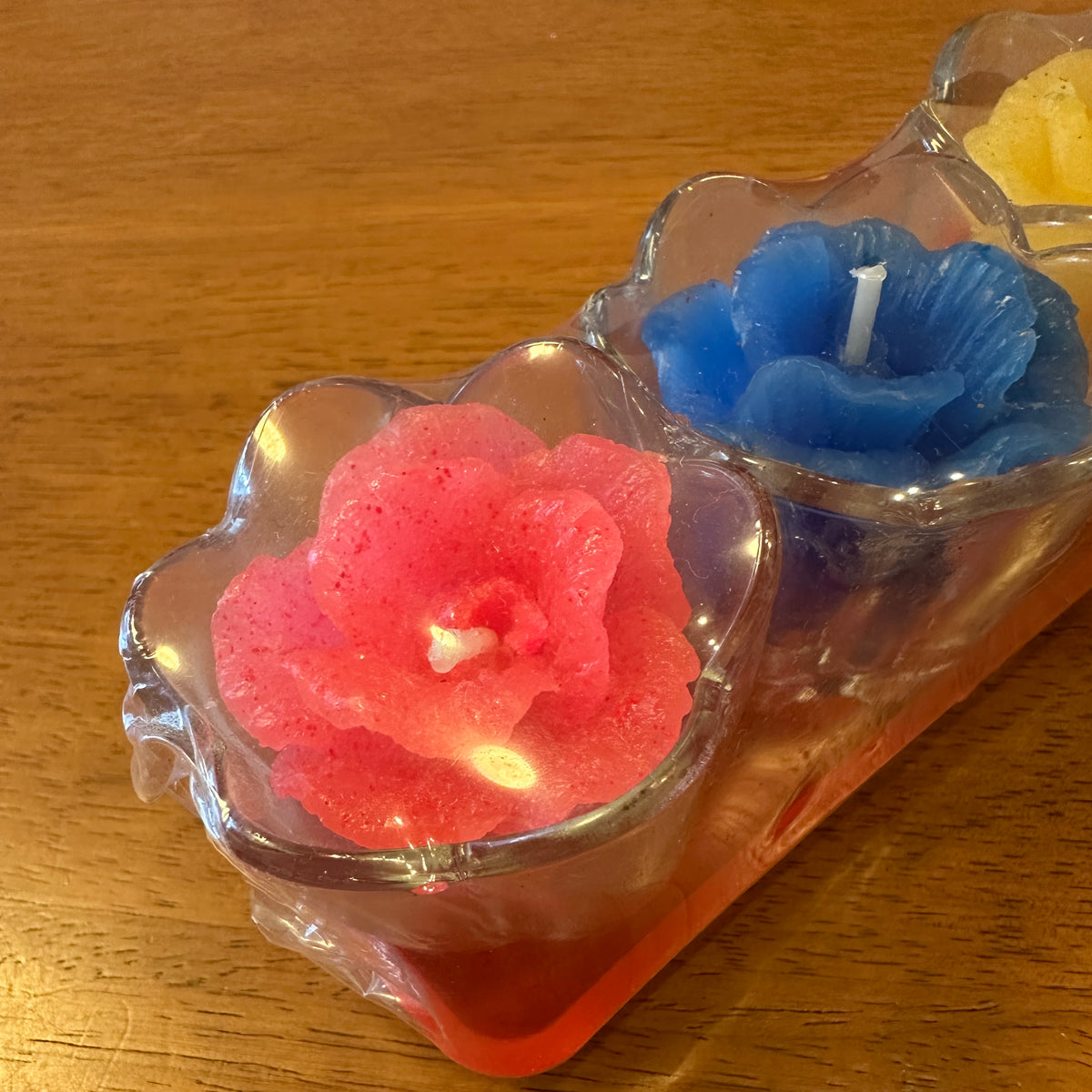蓮華の花のろうそく5個セット　仏具　蝋燭　ベトナム雑貨
