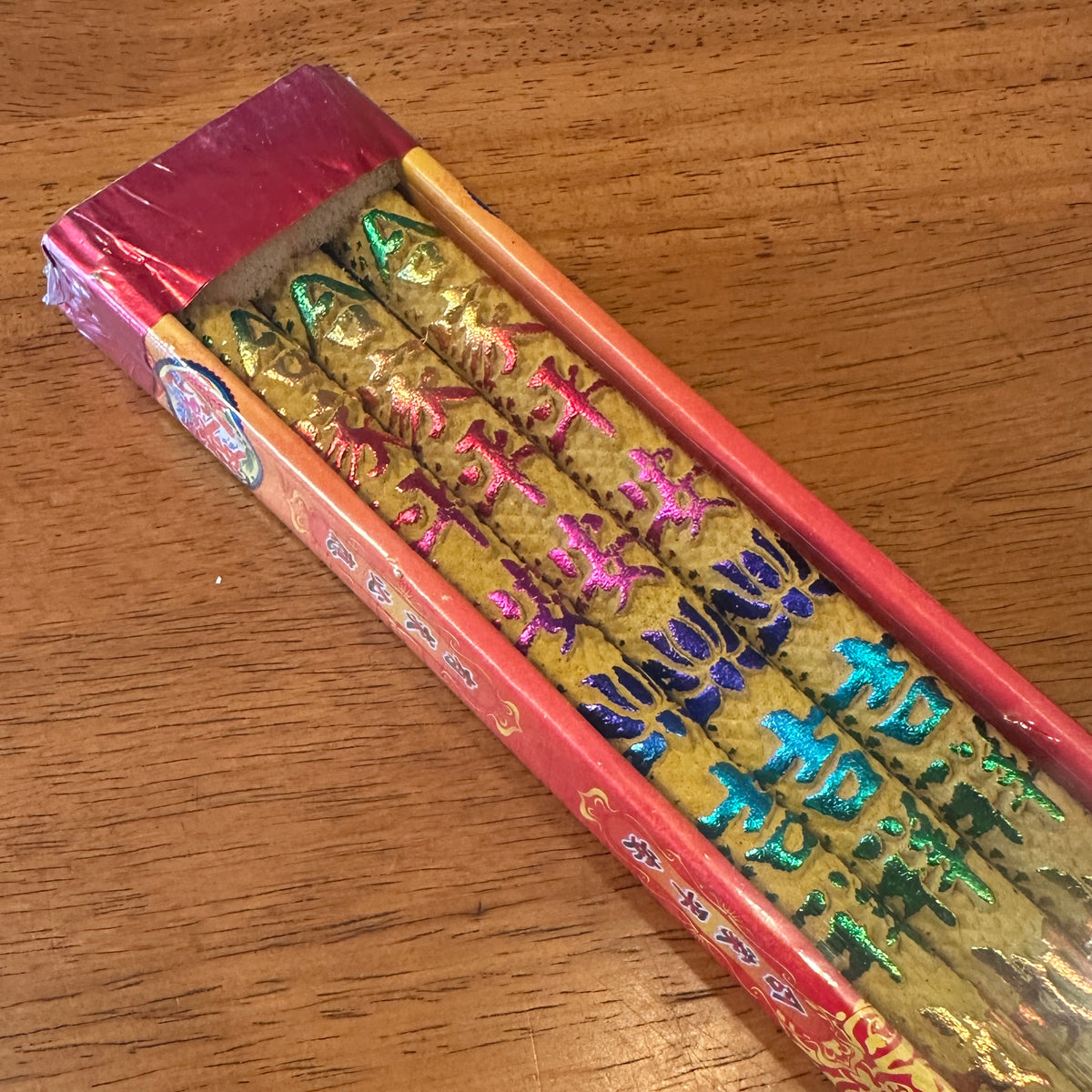 太い飾り線香　豪華お香　2個セット計6本　吉祥如意祈願